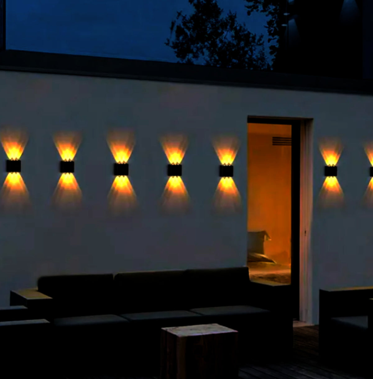 Solar LED Outdoor Wall Light Waterproof Dusk to Dawn Fence Lamp for Garden Yard Porch Pathway Patio Home Decor