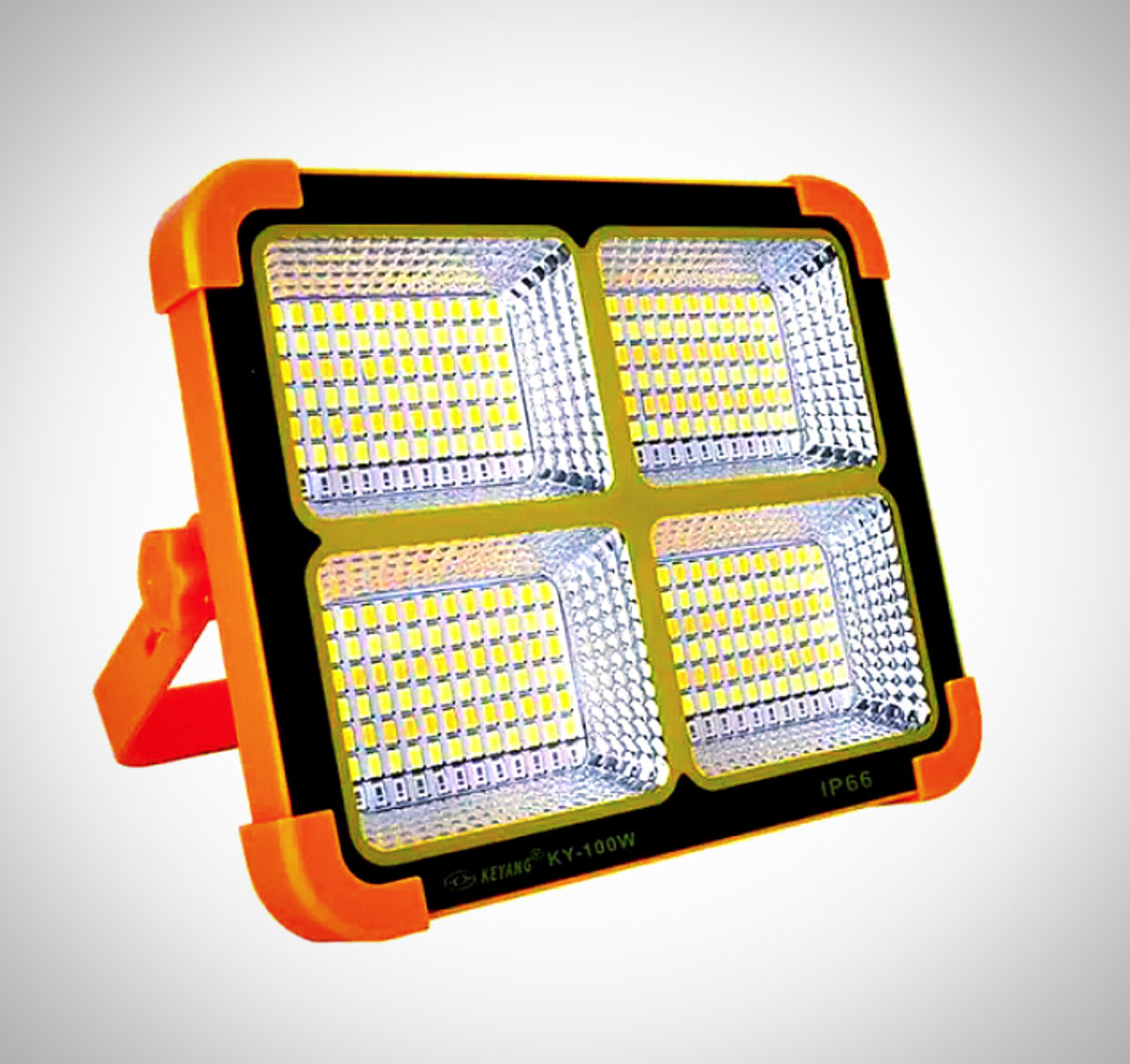 100W Rechargeable Solar Light - Solar LED Flood Light, Camping Light, LED Construction Site, Outdoor Waterproof Flood Light, Street & Warehouse Lamp, with Power Bank option
