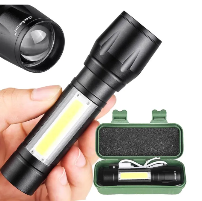 3 in 1 torch light, mini portable, USB chargeable torch